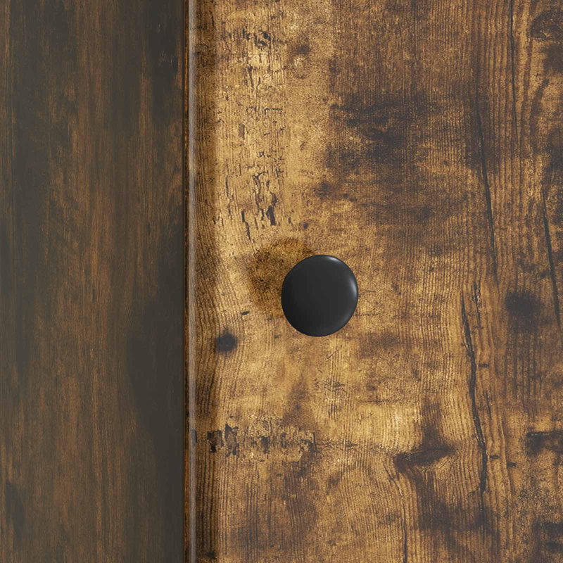 43 cm W Bedside Table, Smoked Oak