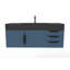 Meuble-lavabo mural simple 48 po avec comptoir à surface solide 48 po-435453707-508761506-435453705