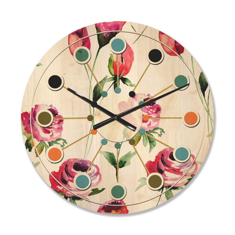 Horloge murale Roses, Moyen