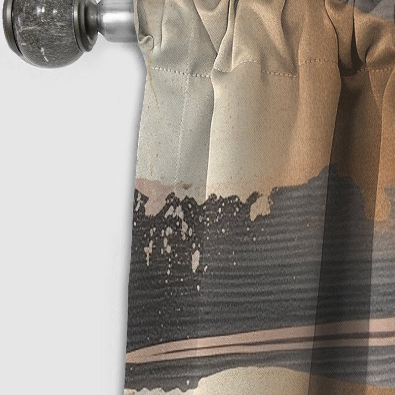 Darvell - Abstract Curtain - Blackout Curtain - 1 Panels, 52" W x 63" L