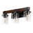 Industrial & Farmhouse Bathroom Vanity Light Over Mirror With Metal & Wood Frame-776518414
