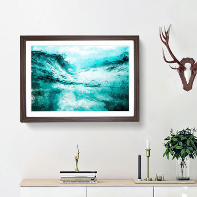 Curled Wave in New Zealand in Abstract - Picture Frame Painting Print