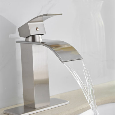 Single-Hole Single-handle Bathroom Faucet with Drain Assembly
