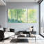 Paysage et nature, scène de forêt sereine avec lumière douce et reflets, ensemble de 3 impressions sur toile-526137487