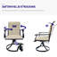 Chaises d'extérieur à rotation à 360 ° (2) -, cadre parfait pour le jardin, porche avant, 2 bretelles pivotantes pour la cour arrière, terrasse idéale, pelouse