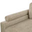 Canapé modulaire brun contemporain 6 pièces avec repose-pieds et coussins moelleux rembourrés en bois massif