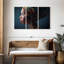 Portrait de femme africaine sur toile 3 pièces-366735549