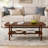 Solid Wood Coffee Table with Storage Shelf Foldable Design