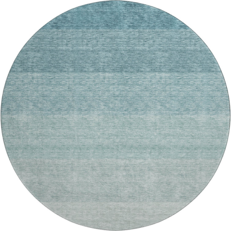 Premium Machine Washable Prisco Teal Rug