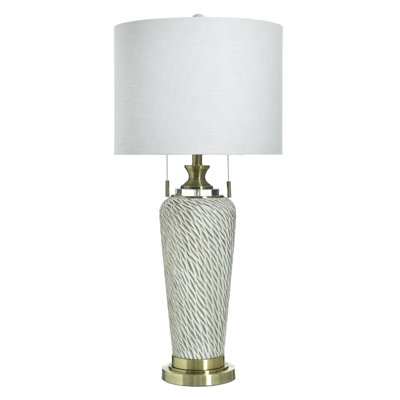 Lampe de table Tressa ivoire texturé