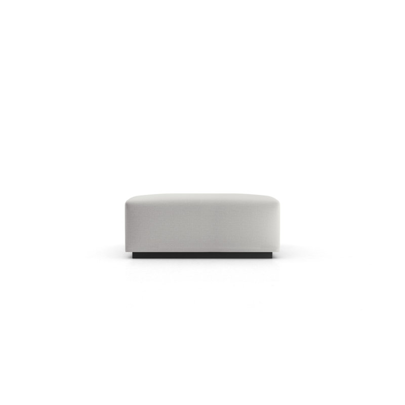 Ayton Upholstered Ottoman, Gray