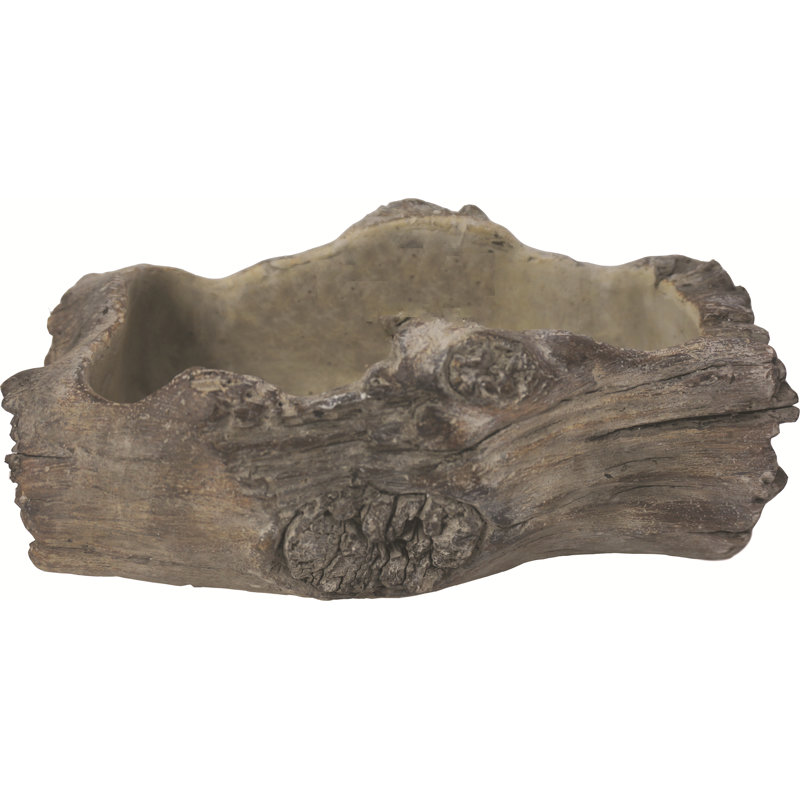 Pot à fleurs en ciment Boivin, H 4 po x l 7,75 po x P 4,25 po, Brun
