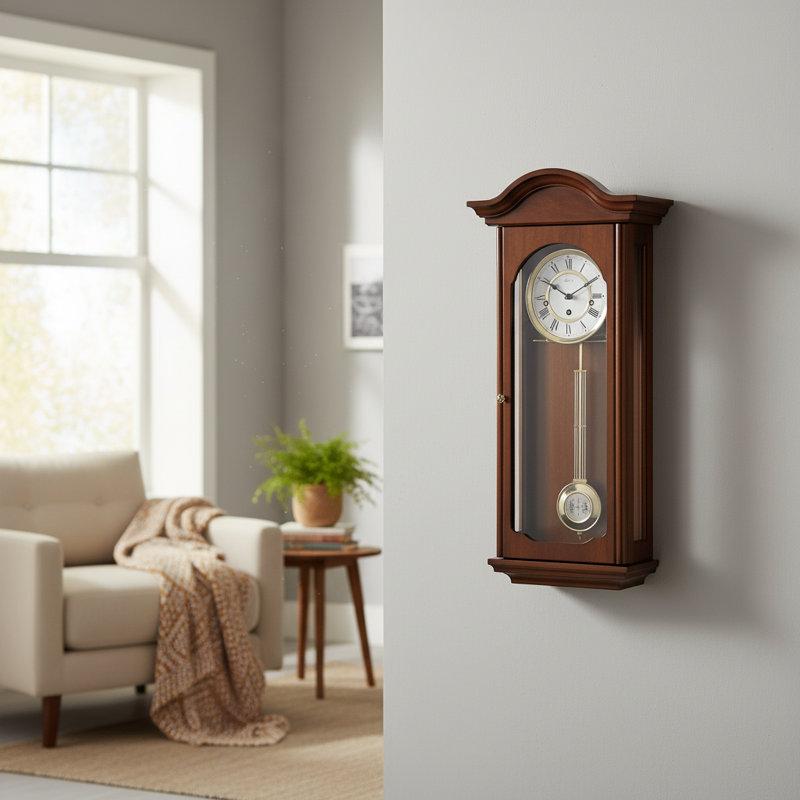  Horloge murale 12 po Brooke Westminster, Cherry
