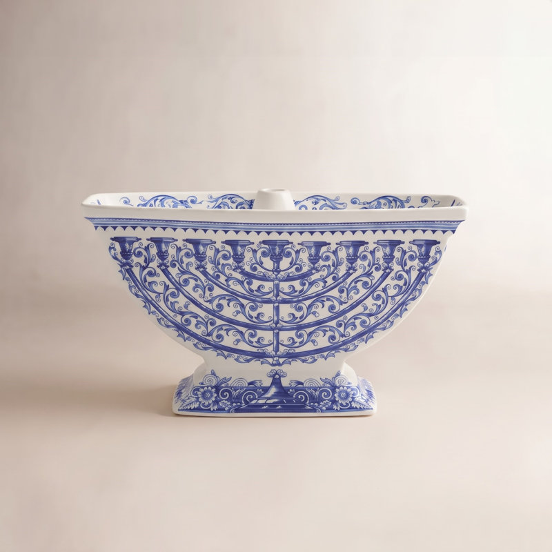 Spode Judaica Menorah 6X10"