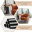 Ensemble de 2 chaises d'appoint orange en cuir Nappa