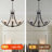 Modern Black Iron Branch Chandelier, 6-Light E12 Pendant Light With Adjustable Chain For Dining Room, Living Room, Kitchen, Sloped Ceiling Compatible