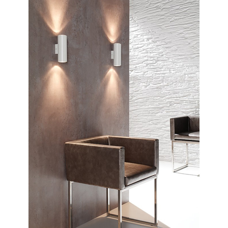 Kronn 2-Light Dimmable Flush Mounted Sconce, White
