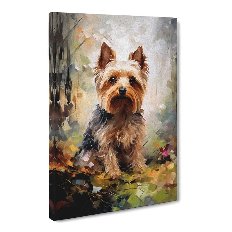 Yorkshire Terrier Impressionism - Wrapped Canvas