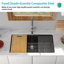 32'’ L Undermount Single Bowl Workstation Quartz Kitchen Sink-104924652