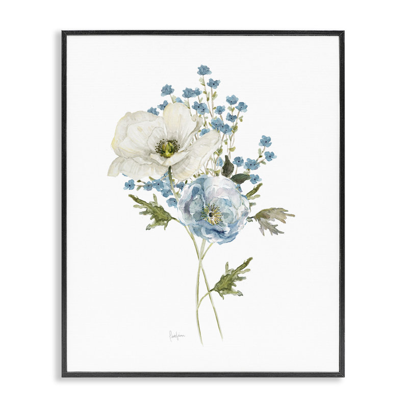 Ensemble de giclées délicates, par Livi Finn, H 14 po x l 11 po, Giclée encadrée noir minuit