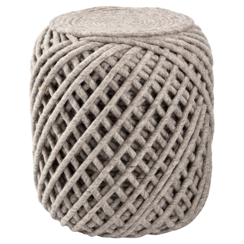Repose-pieds rond 16 po Aubree, Gris