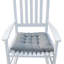 Chaise berçante en bois BLANC, sans passe-partout-624273774