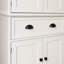 Armoire de cuisine autoportante avec tablettes ajustables, blanche