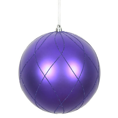 Ornement boule 6 po mat et scintillant