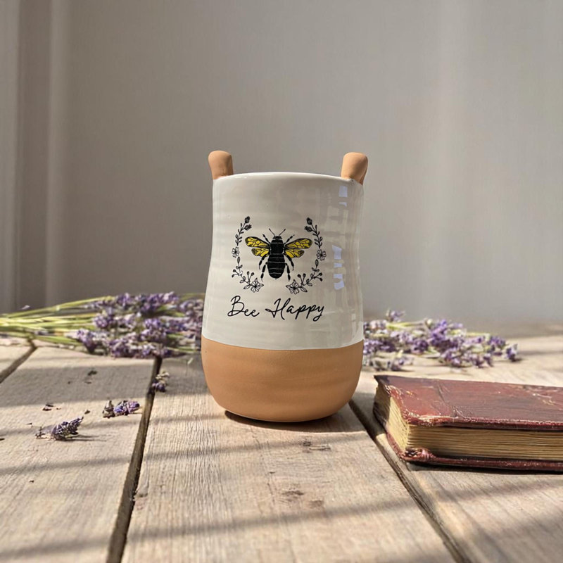 Bee Happy Jug Vase