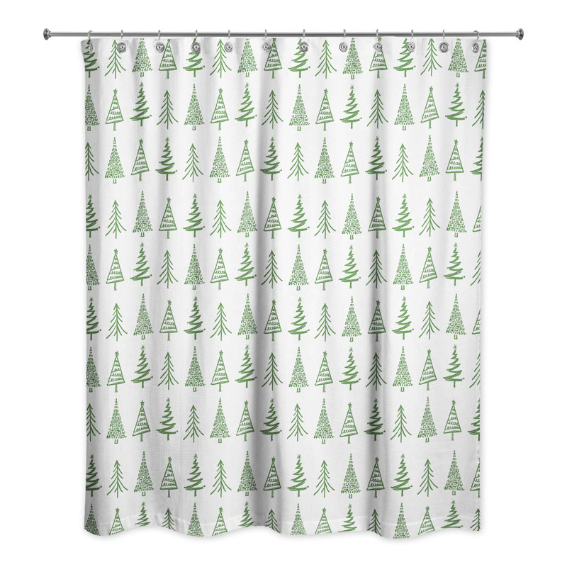 Robinson 13 Piece Floral Shower Curtain Set + Hooks, Green
