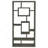 Weathered Grey 10-Shelf Open Back Bookcase-1762040159