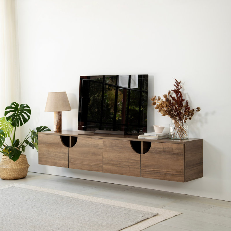 Keikei Unfinished TV Stand, Brown