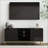 Modern TV Stand with Wave-Design Doors and Gold Legs-1200556473