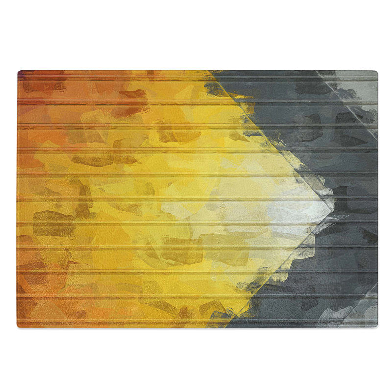 Glass Follow Me in Abstract Chopping Board, 39 cm W x 28.5 cm L