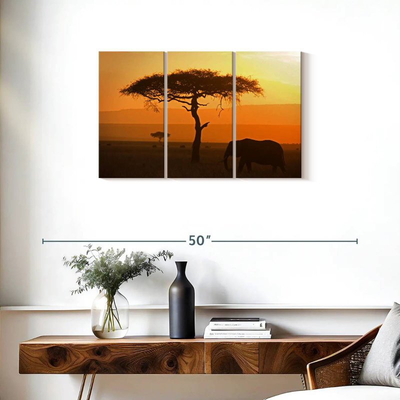Lone Elephant, 20" H x 33" W