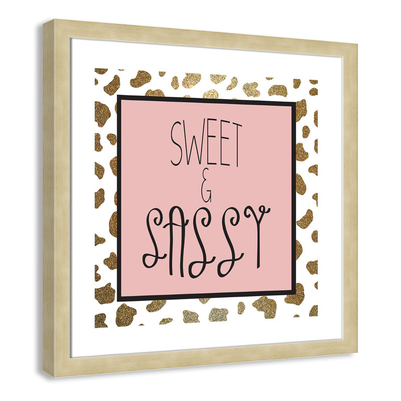 Sassy 2, Encadré plat champagne, H 24,5 po x l 24,5 po x P 0,63 po