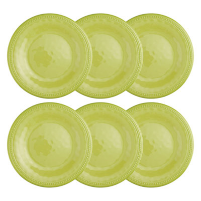 6-Piece Beaded 10 3/4" Melamine Plate