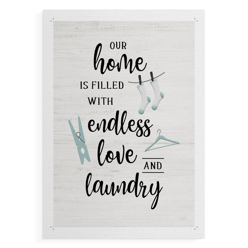 Endless Love and Laundry - Impression sur toile seulement - NON-CADRE, H 18 po x l 12 po