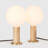 Knuckle Table Lamp In Oak + Sphere IV