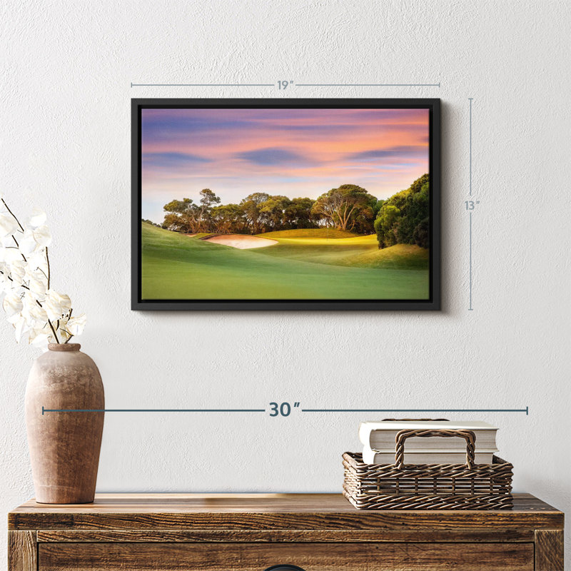 " Golf Course Sundown ", 19" H x 13" W