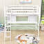 Lit mezzanine simple peu encombrant avec bureau et tablettes-1158550330