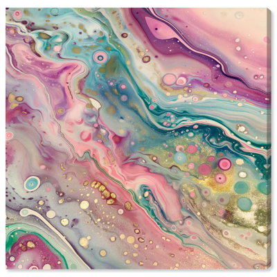 Luminous Cosmos Canvas Geode Abstract Art by Art Remedy