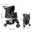 Poussette pour chien pliable pour animaux 3 roues avec frein jusqu'à 35 lb