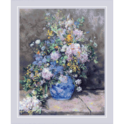  Counted Cross Stitch Kit Spring Bouquet after P. A. Renoir's Painting R2137