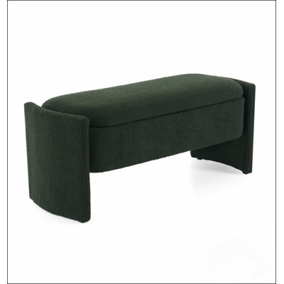 Élégant banc de rangement avec repose-pieds en forme de boucle avec un design simple et grand