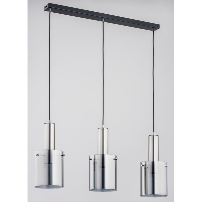 Coquelourde 3 - Light Kitchen Island Pendant, Silver