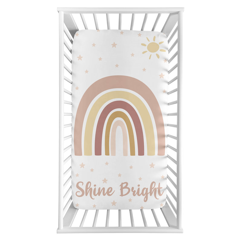 Drap-housse pour lit de bébé Boho Rainbow