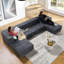 Canapé modulaire moderne - canapé surdimensionné en velours côtelé avec assise profonde et configuration réglable-413247738