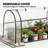 Raised Garden Bed With Flip-Up Greenhouse Cover, Metal Elevated Garden Bed With Legs And Drainage Hole, Black-2066317015