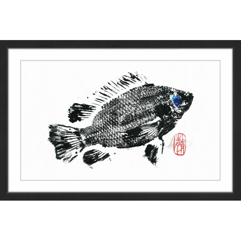 « tilapia », reproduction d’art encadrée, H 20 po x l 30 po x P 1,5 po